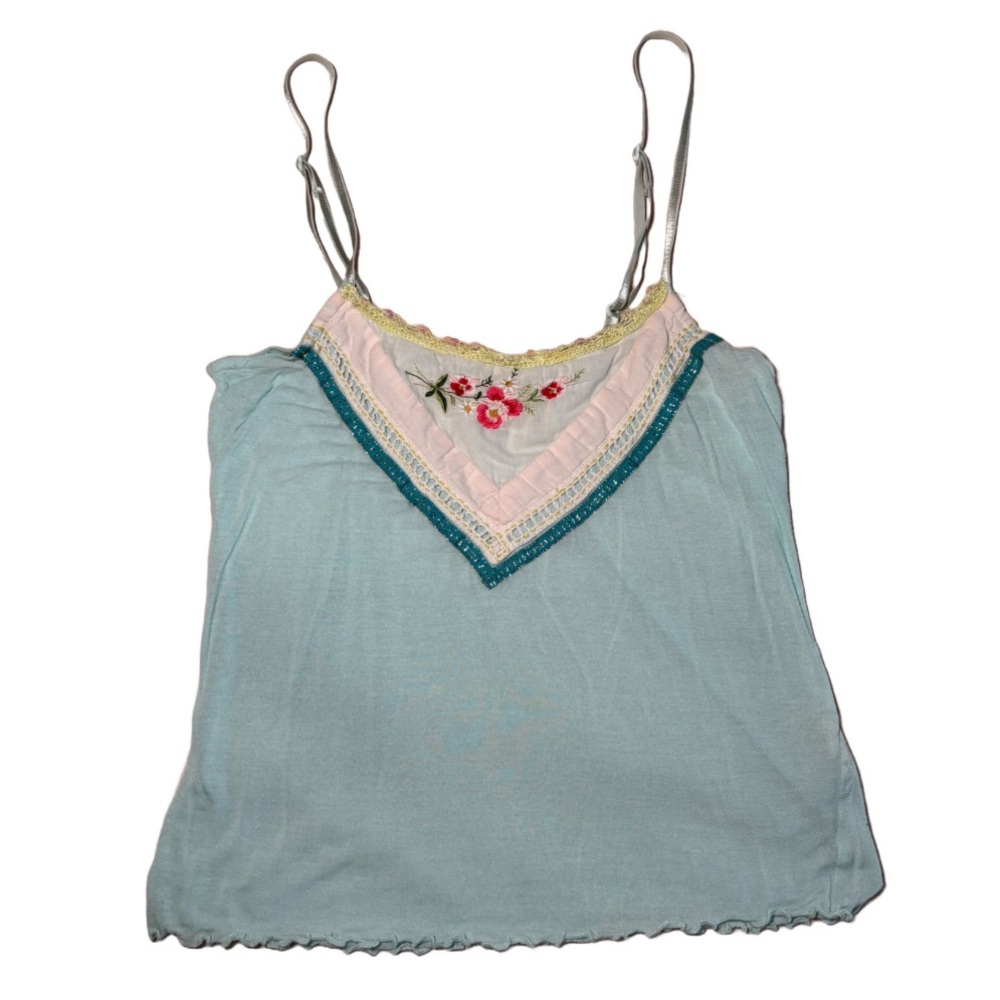 FREE PEOPLE DAINTY BLUE CAMI TOP